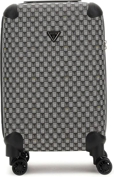 GUESS Trolley Wilder 20 In 8-Wheeler Black Logo Zwart 56cm