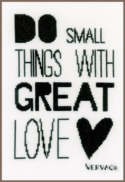 Vervaco - Telpakket kit - Do small things with great love - PN-0156395 - Borduren - Borduurpakket - Borduurpakket volwassenen