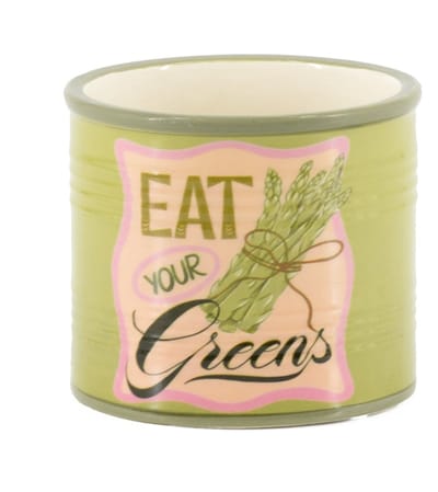 HomeBound by KY | Aardewerk bloempot 'Eat your greens' | bloempot