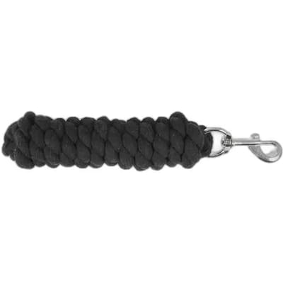 HORZE Basic Cotton 7' Horse Lead Rope - Black - One Size