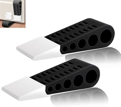 Duurzame deurstoppers set van 2, antislip deurwiggen van rubber, ideaal voor deuren, ramen en meubels met dubbele grip