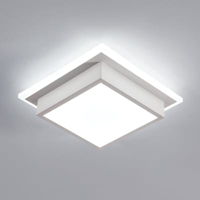 Haobosic Vierkant Acryl - Plafondlamp - Zandwit - 20W Wit 6500K - Energiezuinig