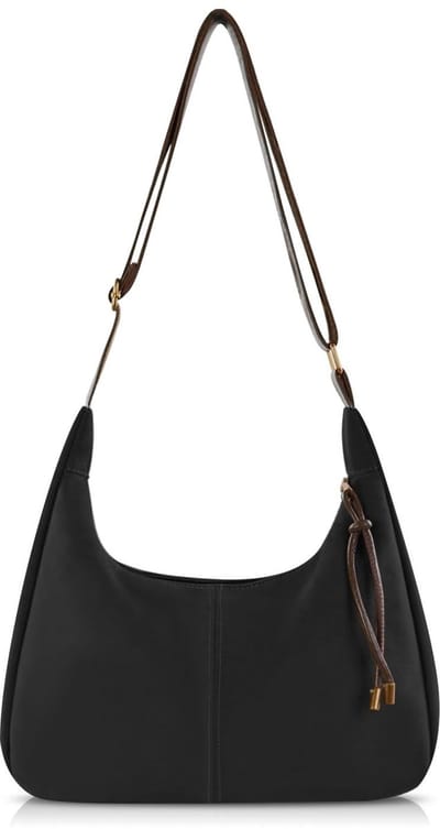 Dailygoods - Andiker Middelgrote suède schoudertas voor dames, crossbody tas voor dames, met verstelbare schouderriem en ritssluiting
