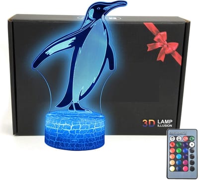 3D Illusion Nachtlamp - Dierlijke Ontwerpen - Acryl LED Lamp - 16 Kleuren - Afstandsbediening - Slaapkamer Decoratie