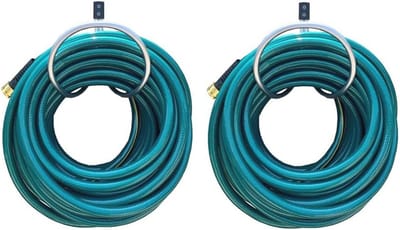 Muur Mounted Tuinslang Hanger - Voor 25 tot 150 Feet Tuinslang - Aluminium Haspel (2 Stuks)