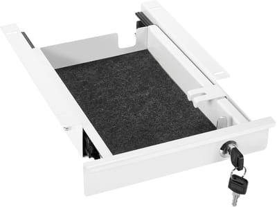 Bureau Onderbouwlade wit afsluitbaar Breedte: 220 mm