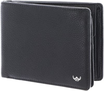 Golden Head Leren portemonnee Capri RFID Protect Scheintasche mit Geheimfach 1159 Schwarz zwart