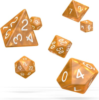 Oakie Doakie Dice from RPG-Set Marble - Orange