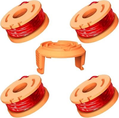 SnelShoppen - Set van 5 Vervangspoelen voor Grastrimmer, 1.65 mm Draad, 3 m per Spoel, Hoogwaardige ABS en Nylon, Gemakkelijk te Installeren, Tuinonde