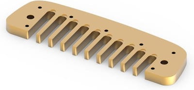 Mondharmonica Kam - Muziek Deel - Muziek Maken - Luchtdichte Pasvorm - 8 x 5 x 1 cm - Goud