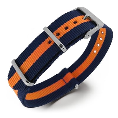 NATO Horlogeband G10 Military Nylon Strap - Regimental Blauw Oranje 18mm