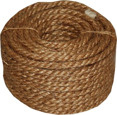 Manilla Touw - Natuurlijk Touw - Decoratie en Tuin - Hoge Kwaliteit Vezels - 3/8 inch x 100 voet - Bruin