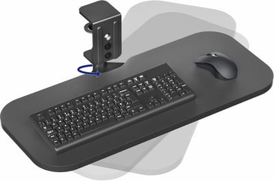 Ergonomische Draaibare Toetsenbordlade voor Onder het Bureau met Stevige Klem