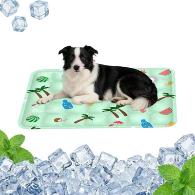 VHV - Koelmatten - Koelmatten voor honden - Koelmat voor honden en katten - Watergeïnjecteerde koelmat voor huisdieren - Zelfkoelende mat voor huisdieren - Opvouwbare koeldeken voor honden - 40 x 45 cm - Groen