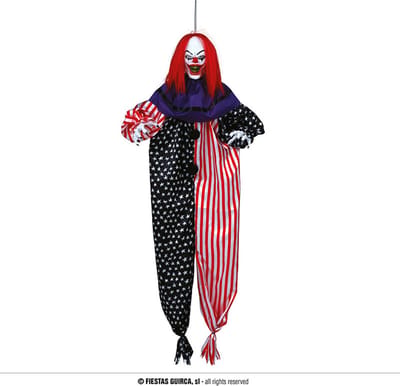 Fiestas Guirca - Clown USA licht geluid beweging, 120 cm