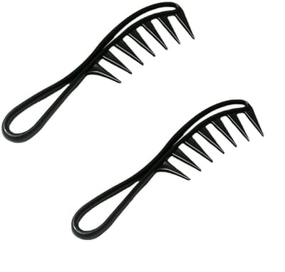 Dailygoods - Set van 2 Krullende Haarkammen met Brede Tanden