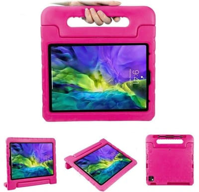 Hoes geschikt voor iPad pro 11 inch hoes kinderen Roze - Hoes geschikt voor iPad 2022 kinderen Hoes - Hoes geschikt voor iPad 4th/3rd/2nd/1st generatie hoesjes Kidsproof Backcover met handvat - Ntech