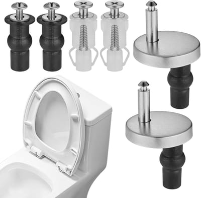 6x Universele Toiletbril Bevestigingsbouten met Rubberen Schroeven en Moeren