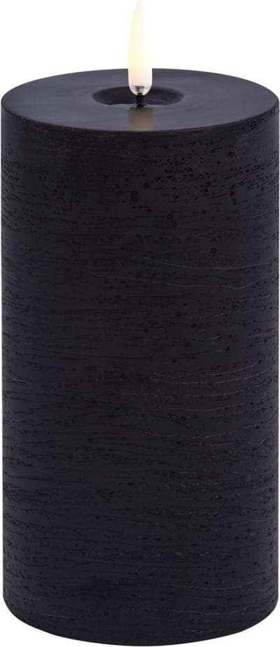 Led kaars - Uyuni led-kaars Melted 7,8 x 15cm forest black
