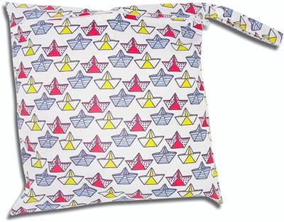 Waterdichte Luiertas - Herbruikbare Wiegtas - Baby Verzorging - Met Klikgesp - 30 x 28 cm - Veerboot Patroon