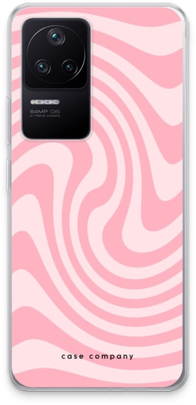 Case Company® - Hoesje geschikt voor Xiaomi Poco F4 hoesje - Swirl Roos - Soft Cover Telefoonhoesje - Bescherming aan alle Kanten en Schermrand