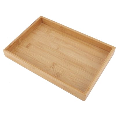 Rechthoekig dienblad voor fruit, thee en eten in Japanse stijl voor restaurant en thuis 28x19.5x3 cm
