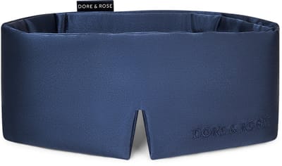 Dore & Rose - Slaapmasker - Oogmasker - Zijden Slaapmasker Voor Mannen en Vrouwen - Deep Sleep Mask - Eye Mask - Verduisterend - Wallen - Donkerblauw - Nº 65 Ciel Nocturne