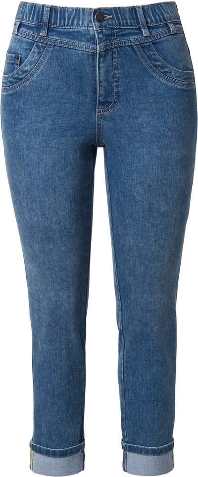 Laurasøn - Dames - Jeans met hoge taille Slim - Blauw denim - Maat 42
