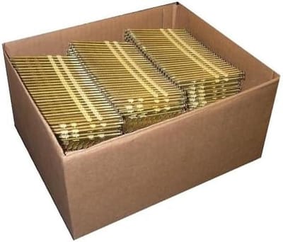 Strepenspijkers 20 graden - Stripnagels Ringnagels - Houtverbindingen Maken - CE Goedgekeurd Bouwkwaliteit - 3000 stuks 2.8x65mm - Metallic