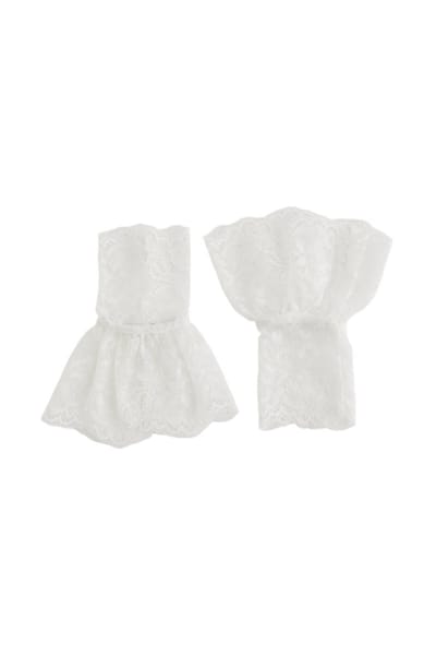 WE Fashion Dames mouwboord van kant