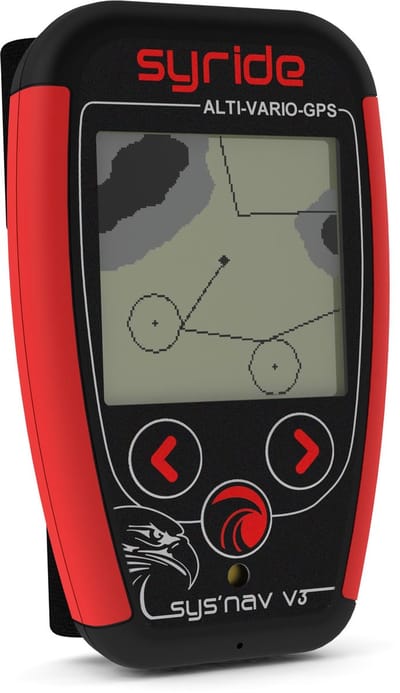 Syride SYS'Nav vario voor paraglding en deltavliegen met airspace maps