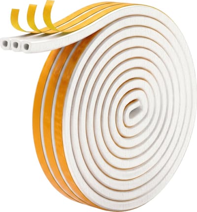 Tochtstrips - 18 Meter - Zelfklevend - Tochtwering - Deuren en Ramen - Tochtstopper - D-Vorm - Wit