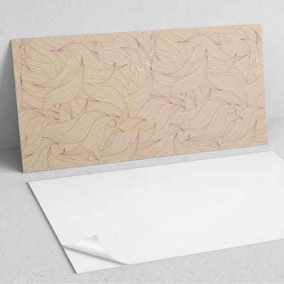 Coloray Wandpanelen Zelfklevend - Golvend lijnpatroon PVC Wandpaneel - 100 cm x 50 cm - Beige Wandbekleding Zelfklevend - 1 stuk - Texturen Wandpanelen Zelfklevend - Keuken Wandpanelen - Wandpanelen Badkamer