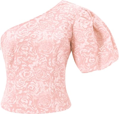 Gimme - Floral Print One-Shoulder Top – Asymmetrische Zomerse Top – Elegante Top met Bloemenprint - Roze - Maat S