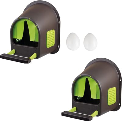 Legenesten voor kippen - MyCozynest - 2 STUKS - Legenest voor maximaal 5 kippen voor wandmontage - Kippennest - Pluimveennest