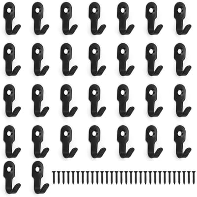 Dailygoods- Kledinghaken 30 stuks - Roestvrij Staal 27 mm - Retro/Moderne Look - Hoge Roestbestendigheid - Geschikt voor Hal/Slaapkamer/Woonkamer - Haakjes
