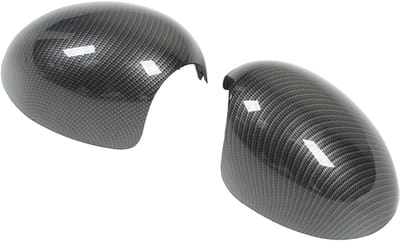 Dailygoods- Spiegelcover Carbon Fiber Stijl - Vervanging - Deurzijde - Geschikt voor R55/R56/R57/R58/R59/R60/R61 - ABS - 2 Stuks - Spiegeldop