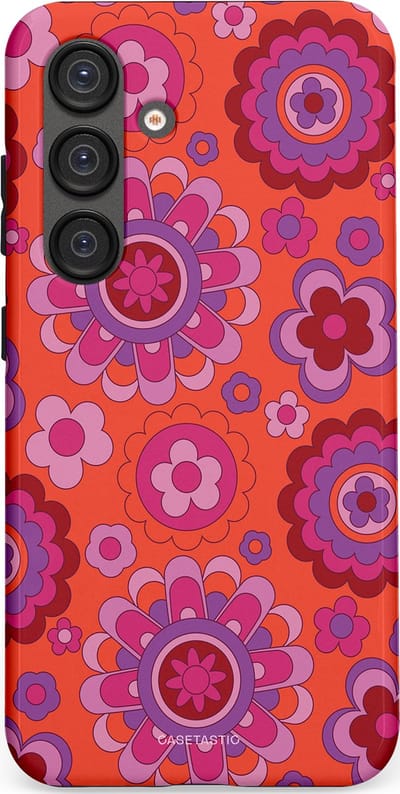 Casetastic Hoesje Geschikt voor Samsung S25 - Stijlvolle Beschermende Duo-layer Case - Retro warmte