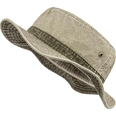 VOBOOM Bucket Hoeden voor Mannen Gewassen Katoen Outdoor Panama Hoed Zomer Visserij Jacht Cap UV400 Zonbescherming Hoeden Panama Hoed 57-58cm kaki