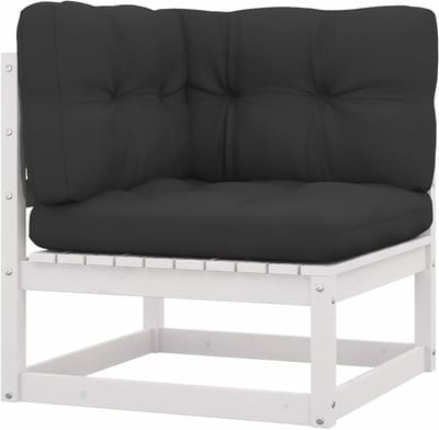 Hout tuin hoekbank - Modulaire bank - Buiten ontspannen - Massief dennenhout - 70x70x67 cm - Antraciet