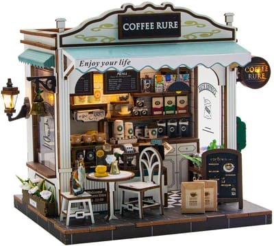 Coffee Rure - 3D Puzzel met Handleiding - DIY - Miniatuur Modelbouw Hout Kinderen en Volwassenen - Houten bouwpakket - Assemblr