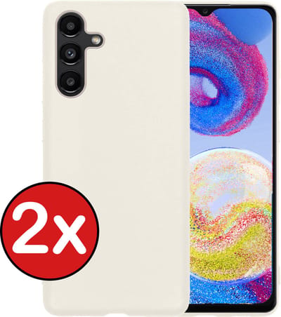 Hoesje - 2 Stuks - Geschikt voor Samsung Galaxy A04s - Sterk & Shockproof - Telefoonhoes - Back Cover - Case Siliconen - Telefoon Hoes - Wit