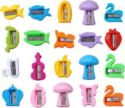Puntenslijpers van metaal voor school, kleurpotloden en grafiet, ideaal voor thuis, school, kantoor, mini-puntenslijper, kleine kinderen, handmatig, draagbaar, geschikt