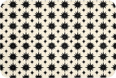 Badmat 90x60 cm - Antislip - Stervormen - Geometrisch - Zwart - Badmatten voor badkamer - Badkamermat - Douchemat - Badkamer mat