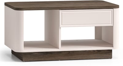 Selsey Vilavio – Salontafel met lade & open vakken, Kasjmier/Eikenlook donker, 90x60 cm