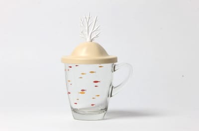 Qualy - Mok “Coral Bleaching” met deksel W94 x L116 x H110 mm 387 gr Materiaal: Gerecycled PP + Oceaanglas