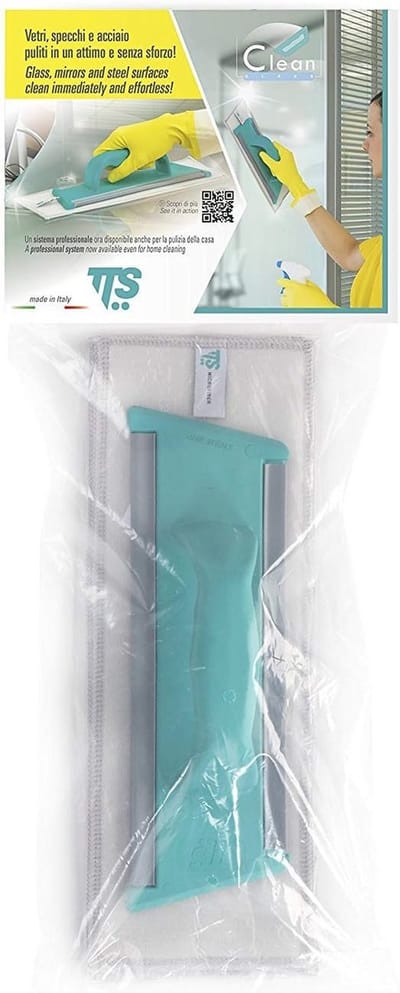Glasreinigingsset met dweilmoppen en klittenbandhouder 30 cm - Voordeelverpakking
