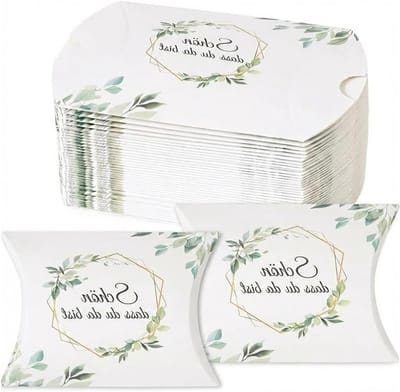 Gastgeschenkdoosjes met opschrift "Ich dass Du Da Bist" voor bruiloft, communie en doop, 50 stuks, perfect voor snoep en kleine cadeaus