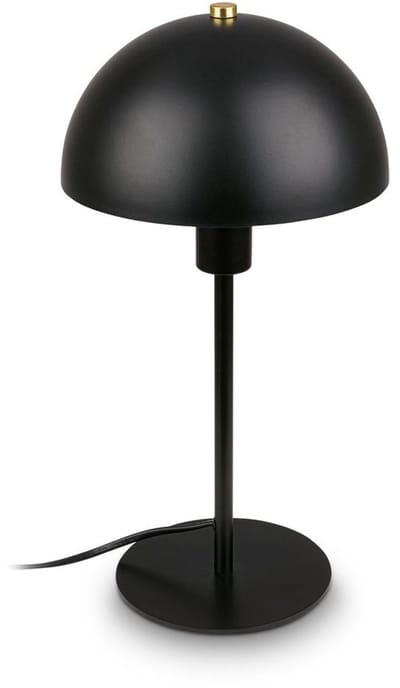 BRILONER Pura – Tafellamp – zwarte bedlamp – E14 fitting – met schakelaar op snoer – Ø18x35 cm