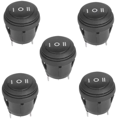 Dailygoody - Ronde Raketschakelaar - Waterdichte Tuimelschakelaar - 3-Pins Drukknop voor Auto en Schip - 0.8 Inch Gat - Betrouwbaar en Duurzaam -